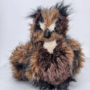 Folkmanis Great Horned Owl Hand Puppet 2403 18 Rotating Head Blinking Eyes Plush